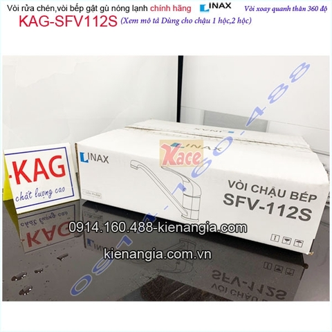 Vòi rửa chén nóng lạnh gật gù chính hãng INAX KAG-SFV112S