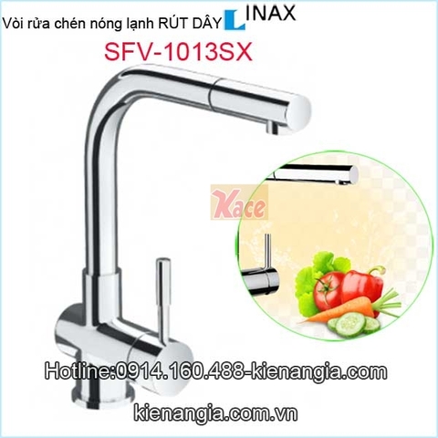 Vòi rửa chén nóng lạnh rút dây Inax SFV-1013SX
