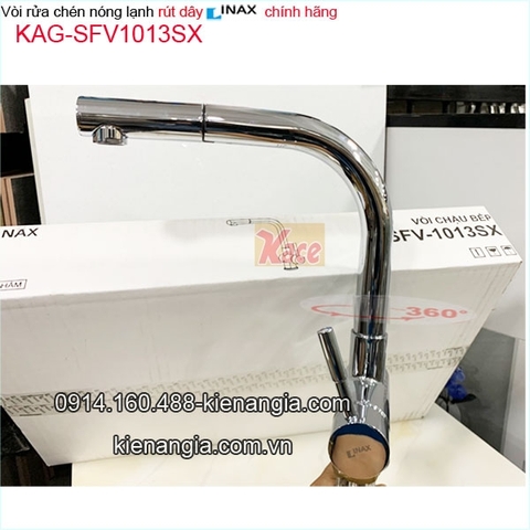 Vòi rửa chén nóng lạnh rút dây Inax SFV-1013SX