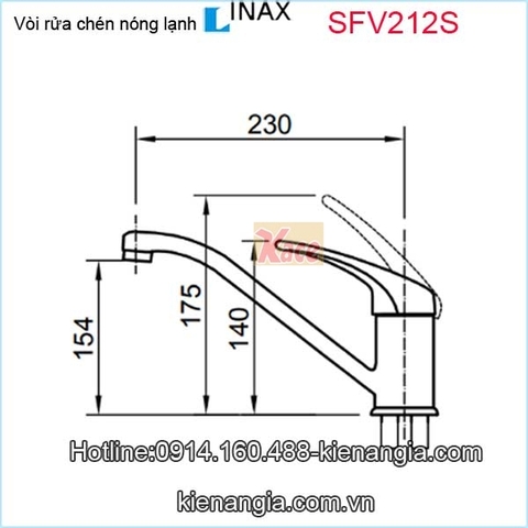 Vòi rửa chén nóng lạnh INAX SFV-212S