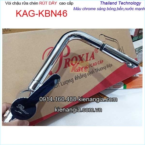 Vòi rửa chén nóng lạnh inox 304 rút dây Proxia KAG-KBN46