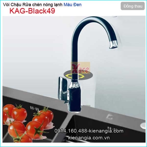 Vòi rửa chén nóng lạnh màu đen sang trọng KAG-Black46