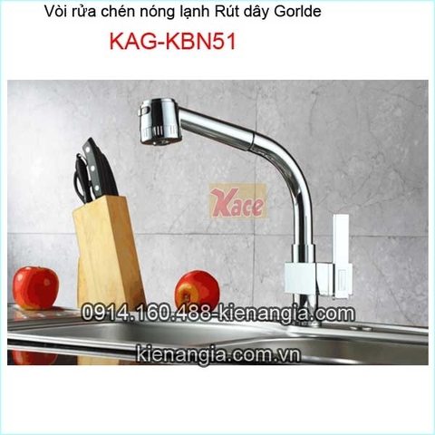 Vòi rửa chén nóng lạnh RÚT DÂY Gorlde KAG-KBN51
