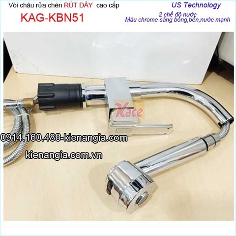 Vòi rửa chén nóng lạnh RÚT DÂY Gorlde KAG-KBN51