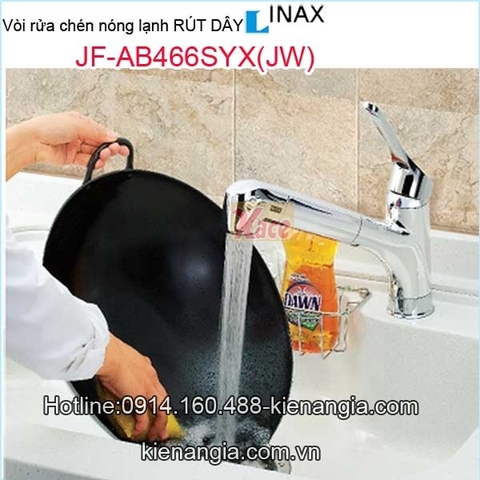 Vòi rửa chén nóng lạnh Rút dây INAX JF-AB466SYX(JW)