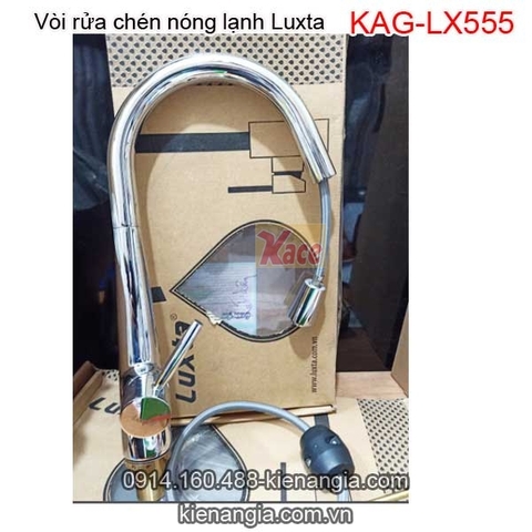 Vòi rửa chén nóng lạnh rút dây Luxta KAG-LX555