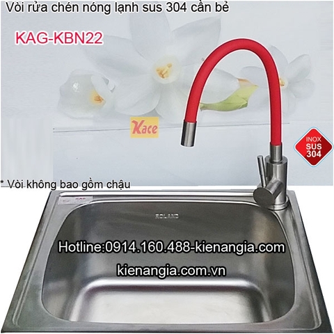 Vòi rửa chén nóng lạnh sus 304 cần bẻ KAG-KBN22