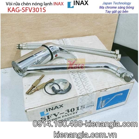Vòi rửa chén nóng lạnh tay gật gù Inax-SFV-301S BM2023