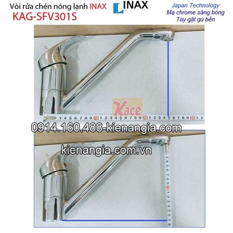 Vòi rửa chén nóng lạnh tay gật gù Inax-SFV-301S BM2023