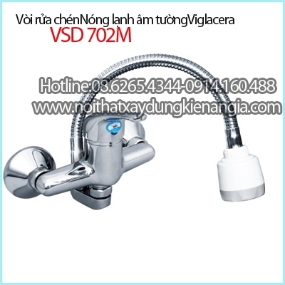 Vòi rửa chén nóng lạnh lò xo Viglacera VSD702M