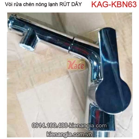 Vòi rửa chén rút dây nóng lạnhKAG-KBN63