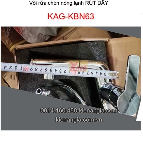 Vòi rửa chén rút dây nóng lạnhKAG-KBN63