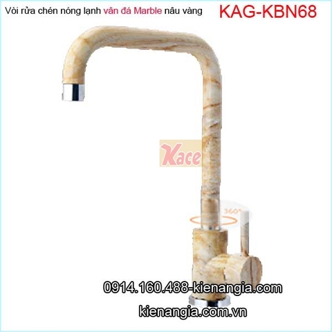 Vòi rửa chén vân đá Marble nâu vàng nóng lạnh KAG-KBN68