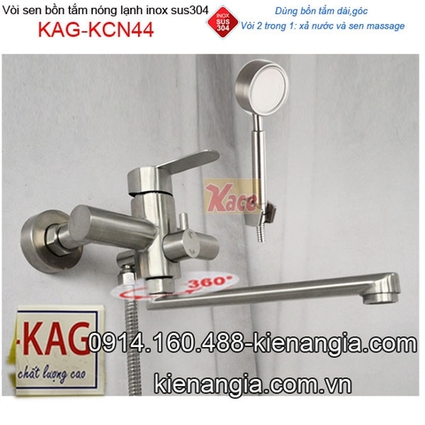 Vòi sen bồn tắm nóng lạnh inox 304 KAG-KCN44