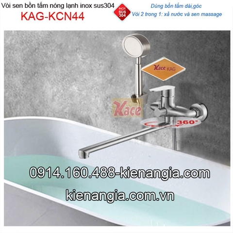 Vòi sen bồn tắm nóng lạnh inox 304 KAG-KCN44