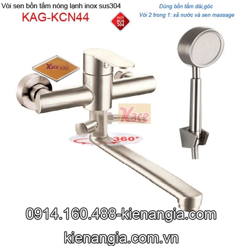 Vòi sen bồn tắm nóng lạnh inox 304 KAG-KCN44