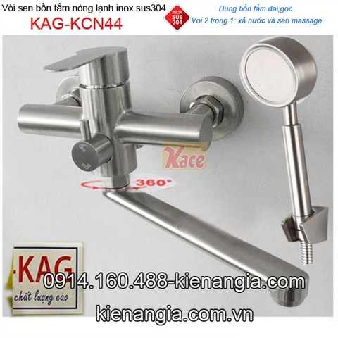 Vòi sen bồn tắm nóng lạnh inox 304 KAG-KCN44