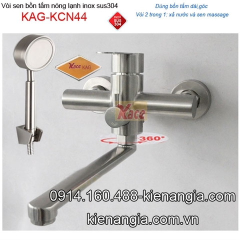 Vòi sen bồn tắm nóng lạnh inox 304 KAG-KCN44