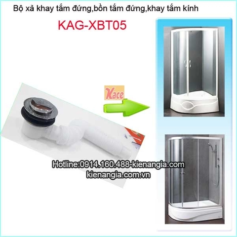 Xả bồn tắm đứngbộ xả khay tắm kính KAG-XBT05