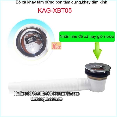 Xả bồn tắm đứngbộ xả khay tắm kính KAG-XBT05