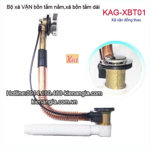 Xả bồn tắm nằm bằng đồng loại xả vặn KAG-XBT01