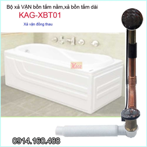 Xả bồn tắm nằm bằng đồng loại xả vặn KAG-XBT01