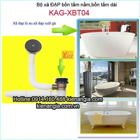Xả bồn tắm nằmxả đạp lò xo bồn tắm dài KAG-XBT04