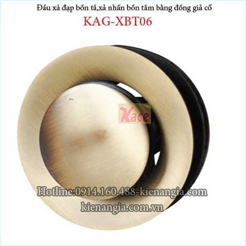 Xả đạp bồn tắm bằng đồng giả cổ KAG-XBT06