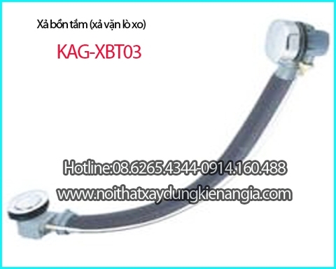 Xả vặn bồn tắm nằmxả bồn tắm dài lò xo KAG-XBT03