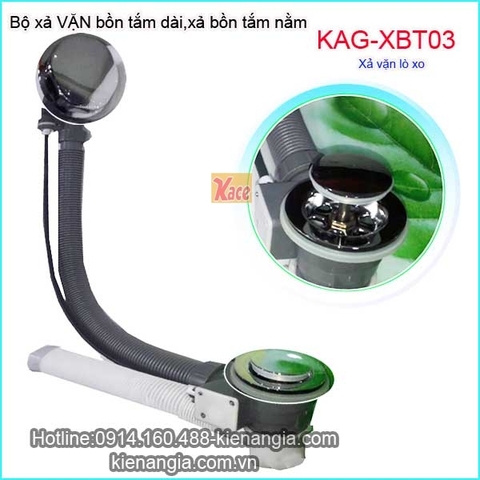 Xả vặn bồn tắm nằmxả bồn tắm dài lò xo KAG-XBT03