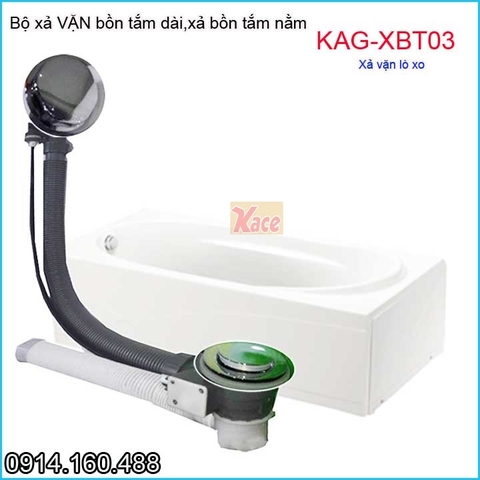 Xả vặn bồn tắm nằmxả bồn tắm dài lò xo KAG-XBT03