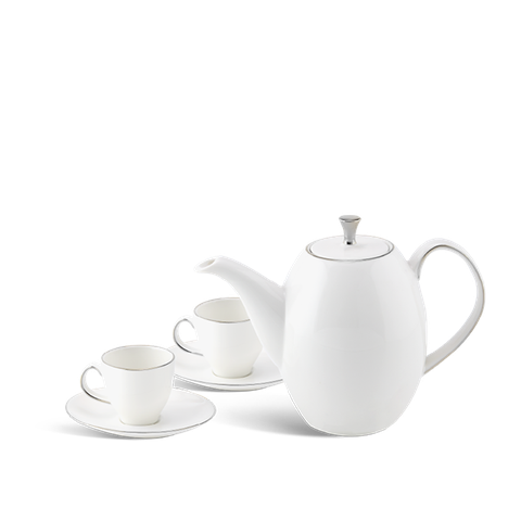 Bộ trà cao 0.47 L - ANNA - Chỉ Bạch Kim