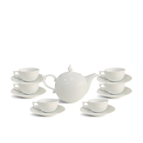 Bộ trà 0.7L - Mẫu đơn IFP - Trắng Ngà