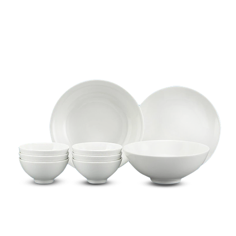 Bộ đồ ăn 09 sản phẩm - Daisy - Trắng