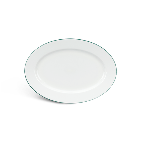 Dĩa Oval 25cm - Jasmine - Chỉ Xanh Lá