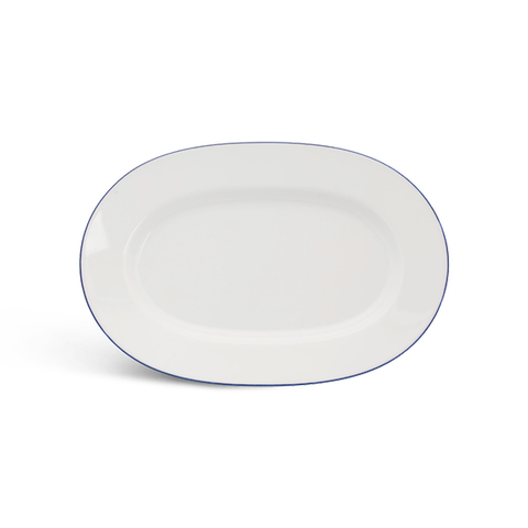 Dĩa Oval 32 cm - Camellia - Chỉ Xanh Dương