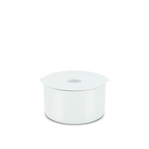 Hộp dưỡng sinh tròn đựng thực phẩm 15 cm + nắp (K) - Dưỡng Sinh - Trắng