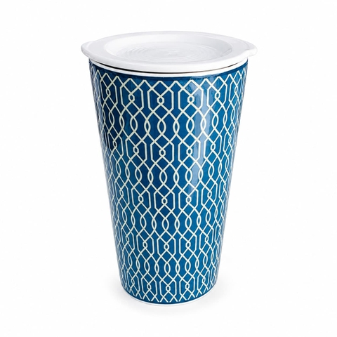 Ly sứ dưỡng sinh 0.48 L (K1) + nắp Dưỡng sinh Indigo (LTA)