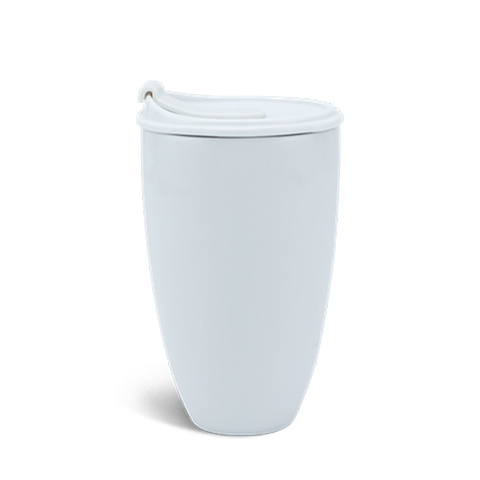 Ly sứ dưỡng sinh 0.48 L (K3) + nắp ống hút - Dưỡng Sinh - Trắng