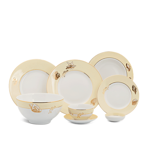 Bộ đồ ăn 6 người 25 sản phẩm - Camellia - Hương Biển Kem