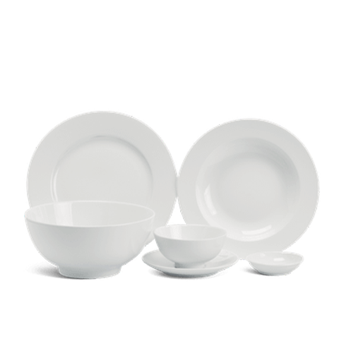 Bộ đồ ăn 10 người 36 sản phẩm - Jasmine - Trắng