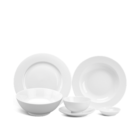 Bộ đồ ăn 22 sản phẩm - Jasmine - Trắng