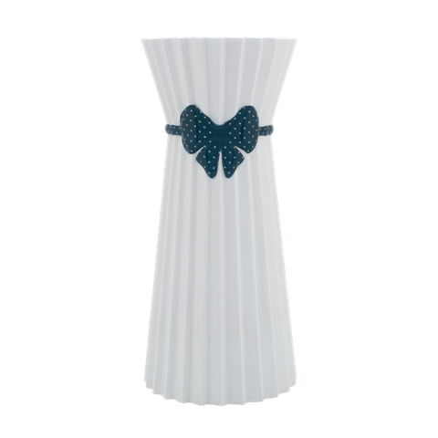 Bình hoa Thanh Tú 30 cm - Nơ Xanh Đậm