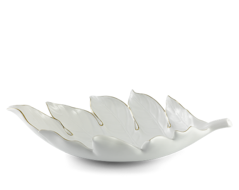 Dĩa trái cây Lá Sake 42.5 cm (Chỉ Vàng)