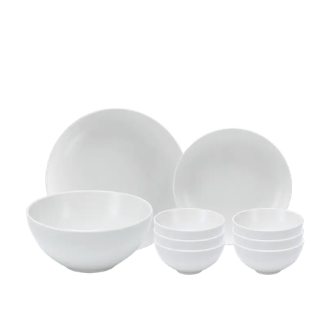 Bộ đồ ăn 09 sản phẩm - Timeless - Trắng