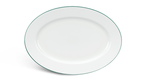 Dĩa Oval 28cm - Jasmine - Chỉ Xanh Lá