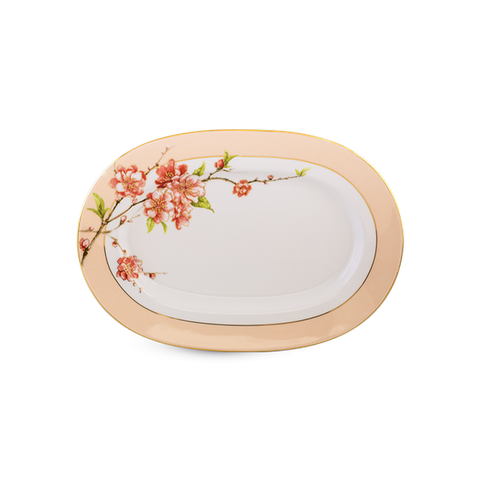 Dĩa Oval 32 cm - Camellia - Hoa Đào