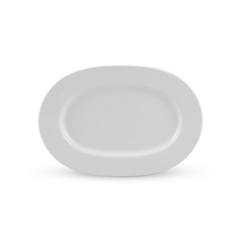 Dĩa Oval 28cm - Camellia - Trắng