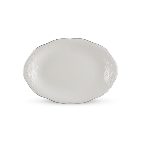 Dĩa Oval 25 cm - Đài Các IFP - Chỉ Bạch Kim