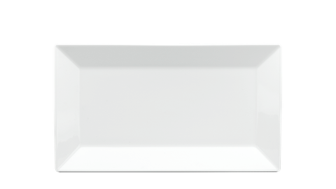 Dĩa chữ nhật lá 33 x 18cm - Daisy Lys - Trắng Ngà